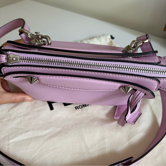 NEW Fendi Vitello Dolce Crystal Croc Tail Mini By The Way Boston Bag Pink - Picture 8 of 17